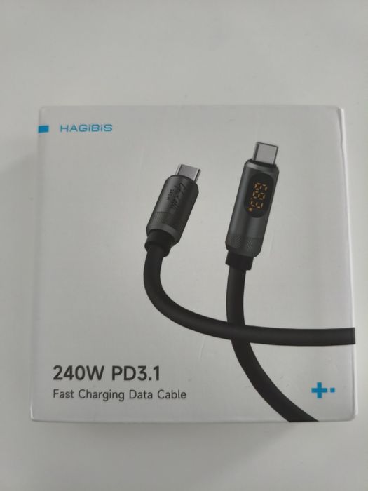 Hagibis USB C Cable with LED Display 240W 1m