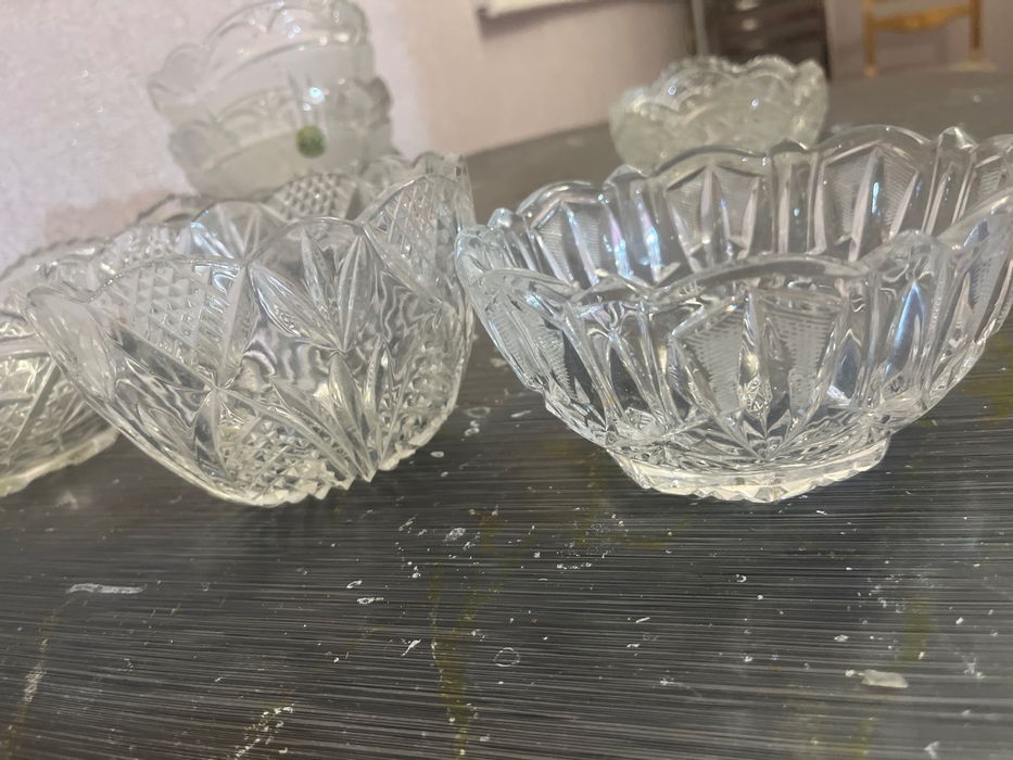 Посуда, вазочки , салатницы хрустальные