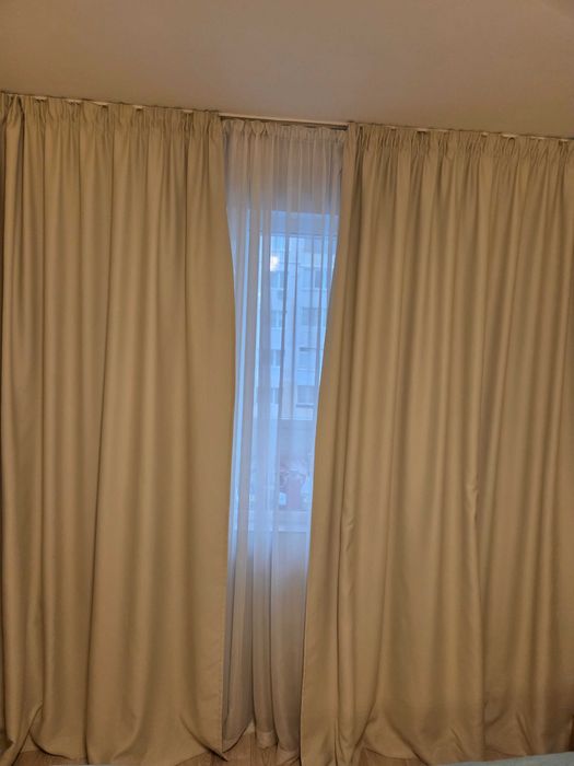 Завеси плътни светло зелени