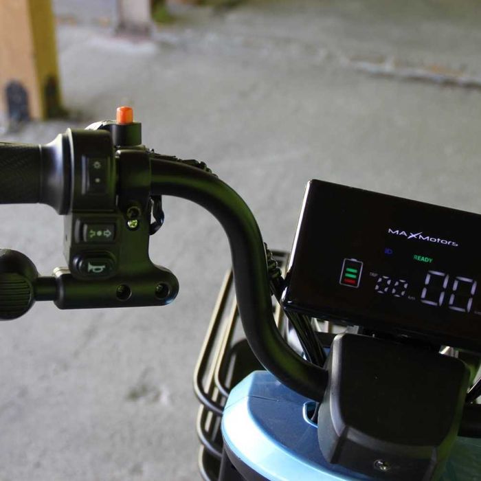 Двуместна електрическа триколка Pudding 1800W-48V-20Ah-BLUE