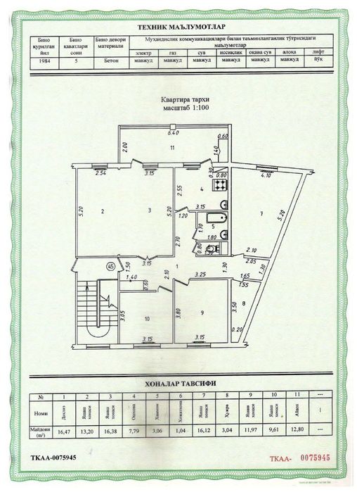 Продам 5-комнатную квартиру на юнусабад 18-квартале