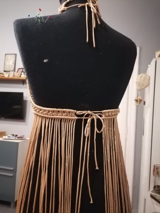 Ръчно изработена рокля макраме