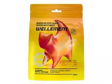 Wellement- Сублимированное мясо индейки с яблоками для кошек , 60 г