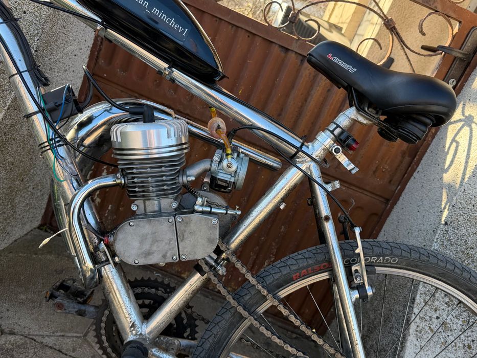 ТОП ОФЕРТА Моторизиран велосипед 80cc със СПОРТНО ГЪРНЕ