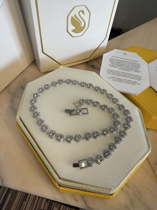 Colier/Lantisor Swarovski Angelic Silver