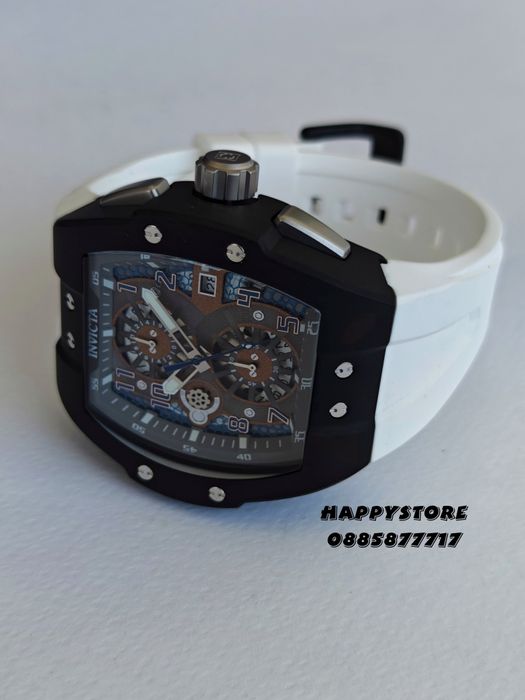 INVICTA Racing Strada Black/White 47 mm, Инвикта нов мъжки часовник