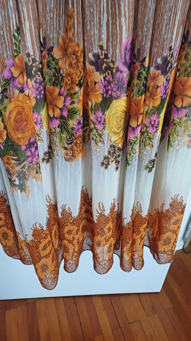 Rochie de vara, voal, lunga, imprimeu floral, S