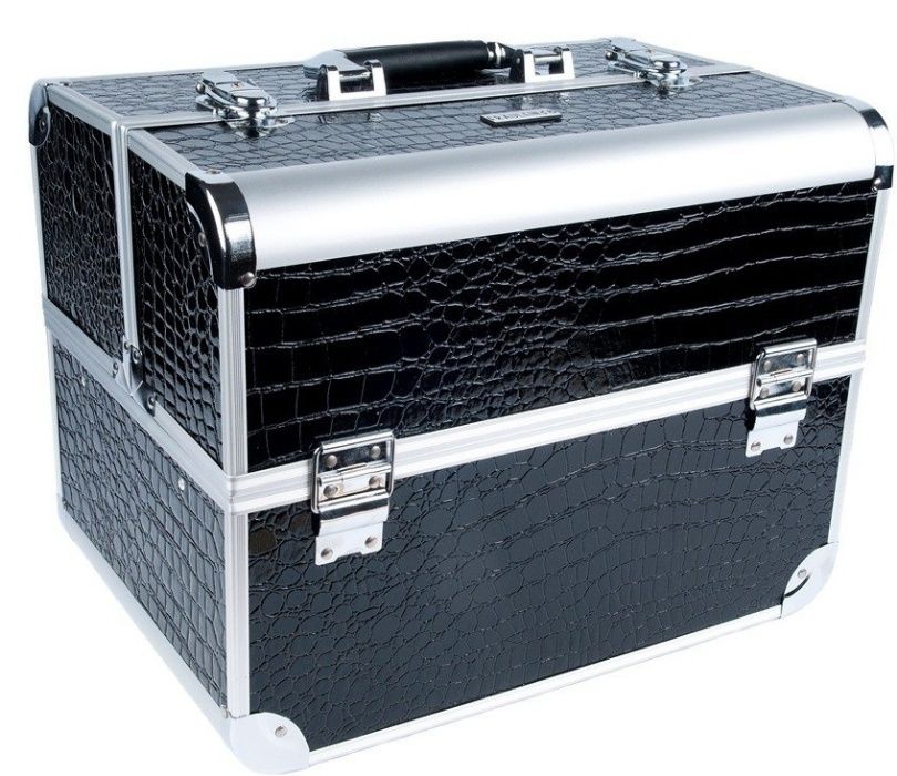 Geanta cosmetice LILA ROSSA/Geanta manichiurista/Geanta machiaj NEAGRA