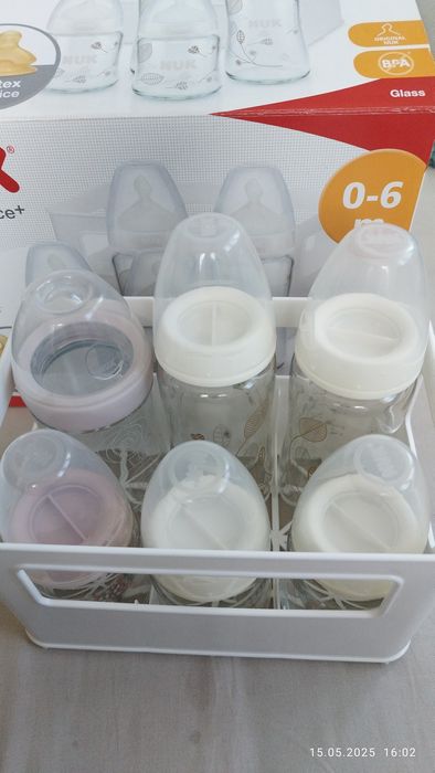 Електрическа помпа за кърма, нагревател за шишета, шишета Nuk