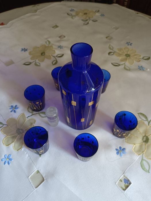 Коньячный набор Богемия Кобальт