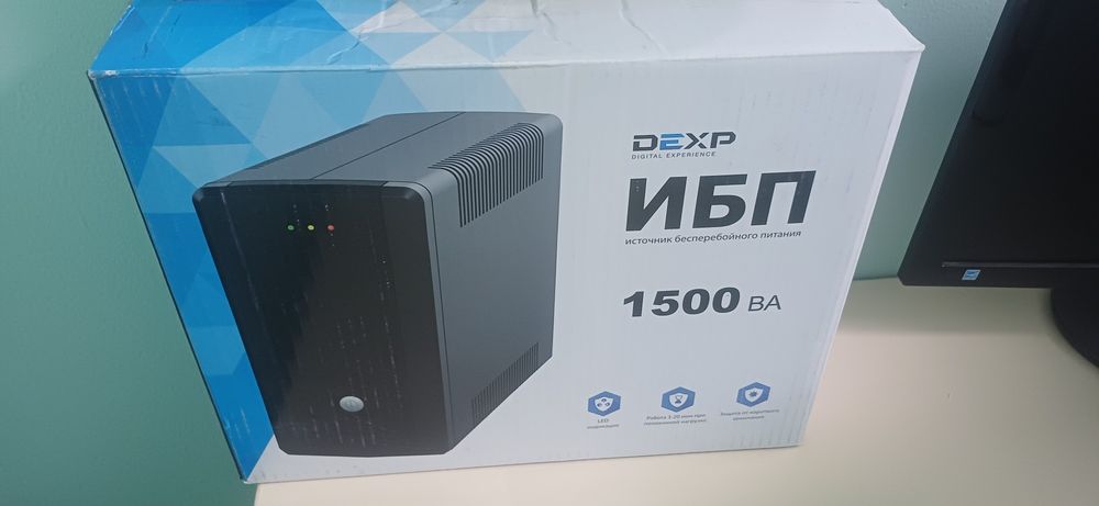 ИБП DEXP CEE-E 1500VA / 900 Вт — новый, в коробке