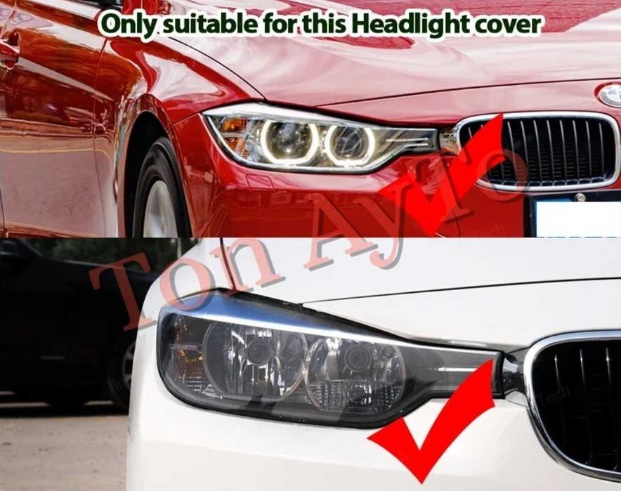 Стъкла Капаци Фарове BMW БМВ F30 F31 F35 2013 - 2015 Стъкла Фарове Капаци Комплект