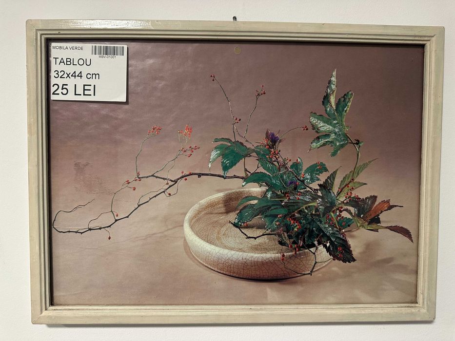 6 buc Rama Foto peisaje si flori; Tablou cu rama de lemn