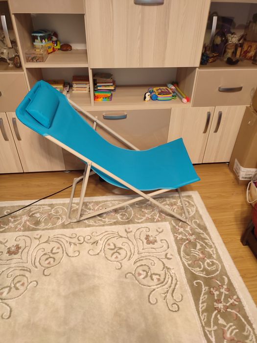 2 Șezlong plajă pliabil