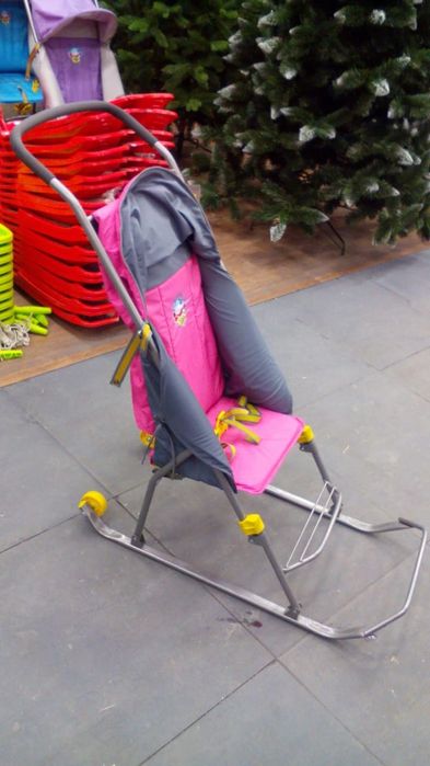 Санки, коляска, прогулочные для девочки, б/у, идеальное состояние!