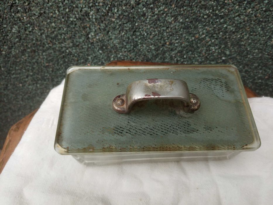 Антикварна стъкленица за стерилни материали. Ретро медицинско стъклено