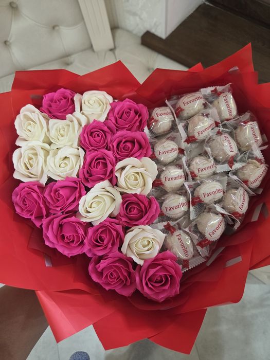 Букет из мыльных роз