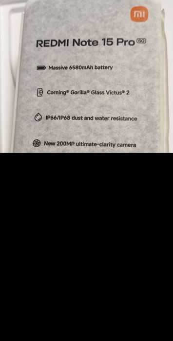 Xiaomi Redmi Note 15 Pro 5G / 256 GB / Titanium Color /Nou / Factura