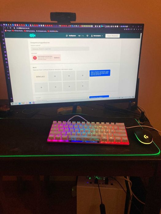 Игровой компьютер 3060 ti rtx + монитор и гарнитура с камерой