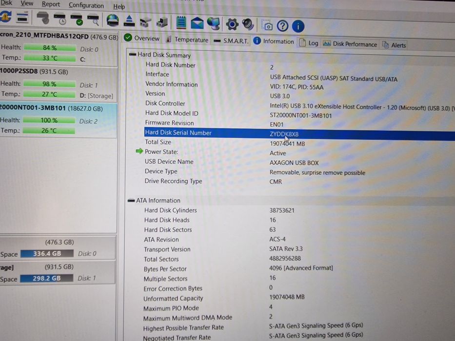 Hdd seagate ironwolf pro 20tb nou nefolosit doar testat
