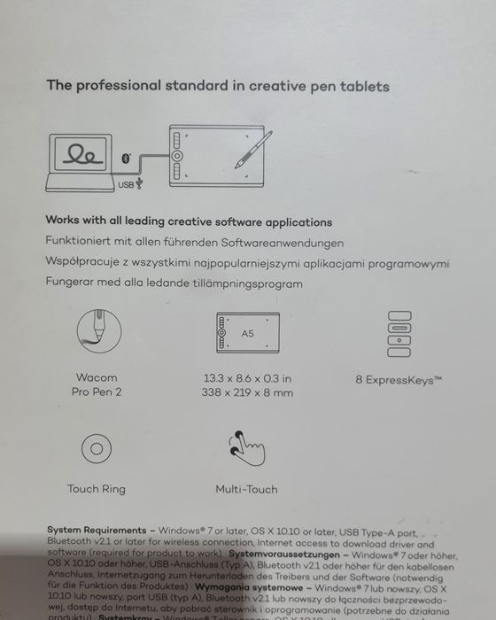 Tabletă Grafică Profesională Wacom Intuos Pro Medium M (PTH-660) Bluetooth & USB C - Pro Pen 2 - Pachet Complet Cutie