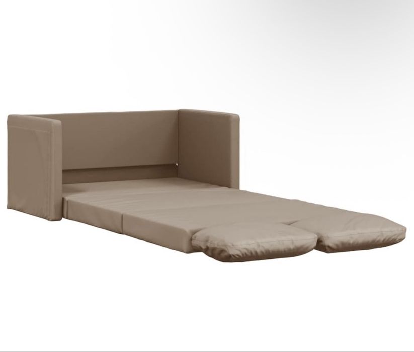 Canapea  Extensibila  2in1, cappuccino, 112x174x55 , piele eco