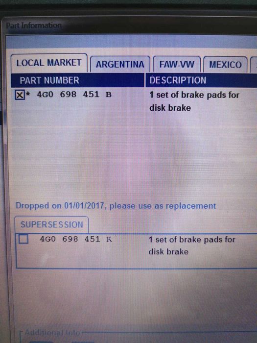 Placute Frana Spate Audi A6 / A7 Competition, RS6 / RS7 OEM.
