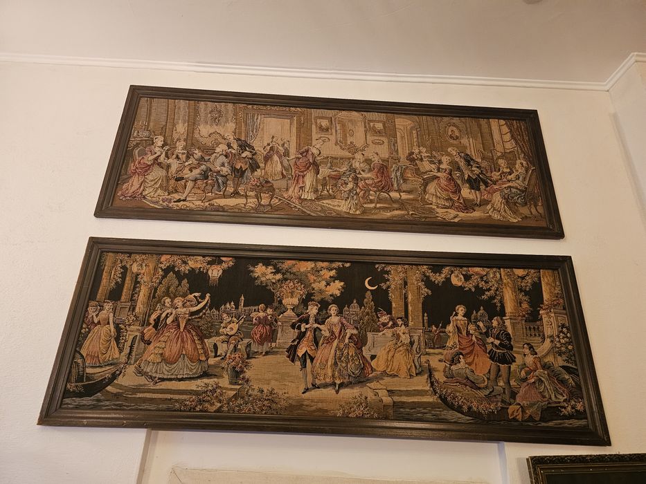 Tapiserie veioza  scena galantă