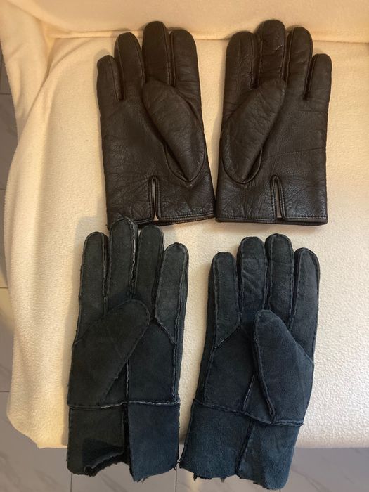 Кожени ръкавици 2 броя велур и кожа