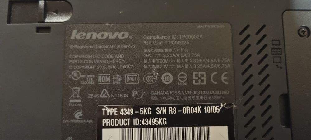 Lenovo TP00002A от серията ThinkPad T510