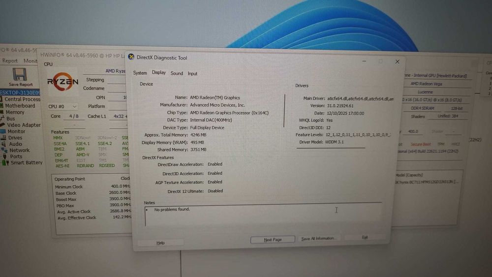 Laptop HP 17-cp0xxx - Ryzen 3 5300u, 8 GB RAM , 512 ssd , w11 , display 17.3 -nou