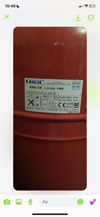 Vas expansiune 100 l