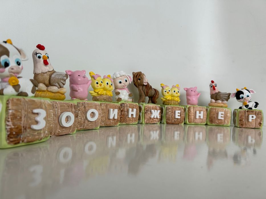 Ръчноизработени детски персонализирани кубчета - Ферма