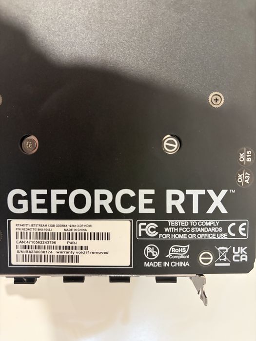 Placa video -RTX 4070 Ti GameRock 12GB – ca nouă, fără mining, test OK