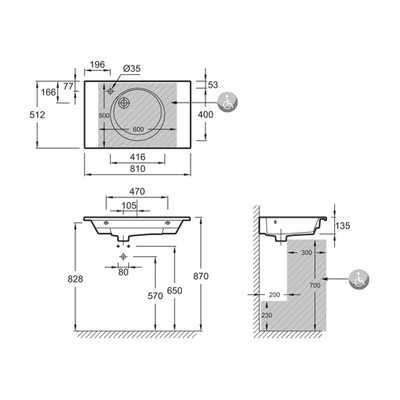 Мивка за шкаф 80×51 Jacob Delafon Odéon Rive Gauche EXAW112-Z-00