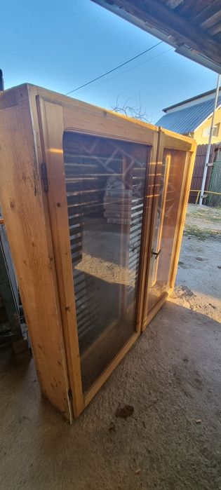 Vand ferestre lemn masiv de brad cu obloane