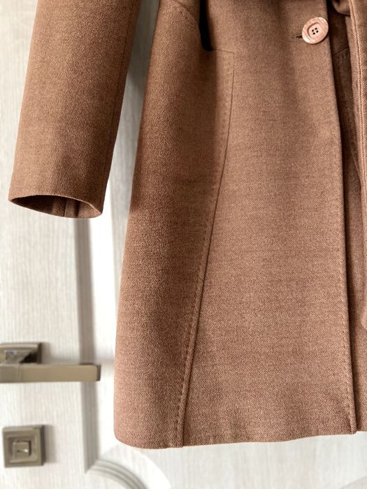 Драповое пальто/ Горчичный оттенок