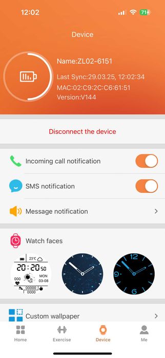 Смарт часовник Lige ZL02 Smart Watch Full Touch Screen