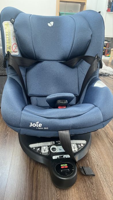 Scaun auto i-Spin 360 i-size  de la bebe 40-105 cm - Deep Sea JOIE , R129, cu adaptor bebe, impecabil
