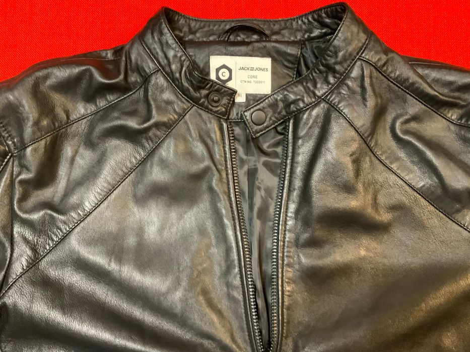 Jack&Jones-оригинално кожено яке 50-52л