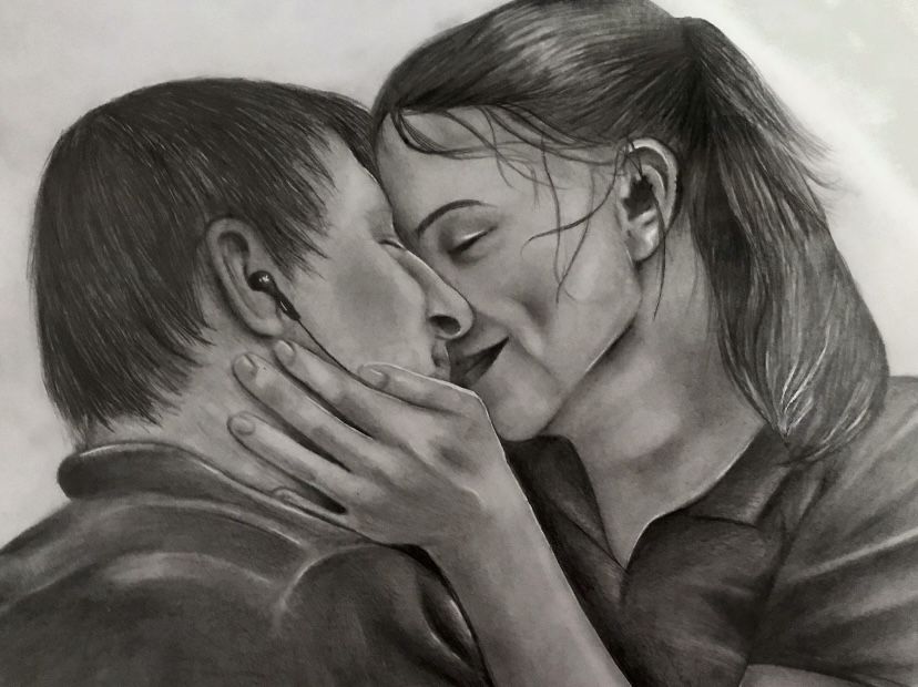 Portret in creion- Cadou Craciun, sarbatori, aniversare, nunta