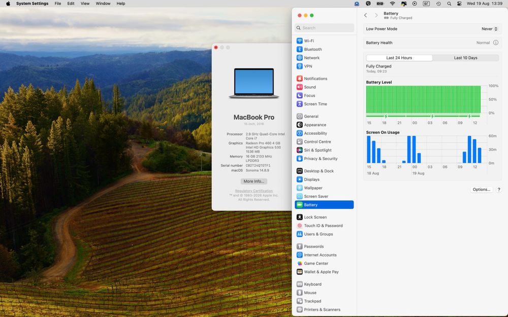 MacBook Pro 15, 2016, 2.9 GHz, Quad-Core Intel Core i7
