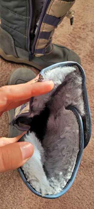 Cizme de iarnă, îmblănite, din piele, mr.28