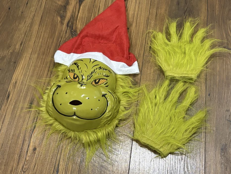 Карнавална маска и ръкавици на Гринч - The Grinch