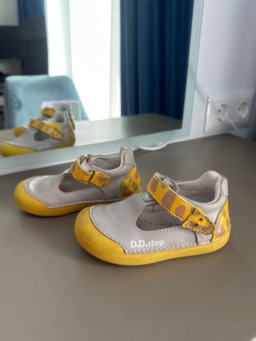 Papuci sandale copii DDStep piele naturala mărime 21