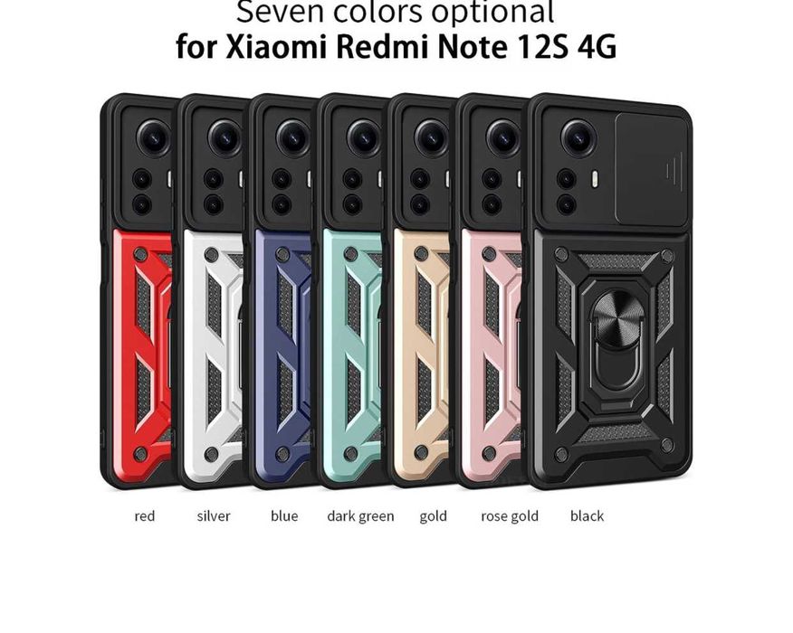 Husa hybrid Armor cu inel pentru Xiaomi Redmi Note 12S / Redmi A2 4G
