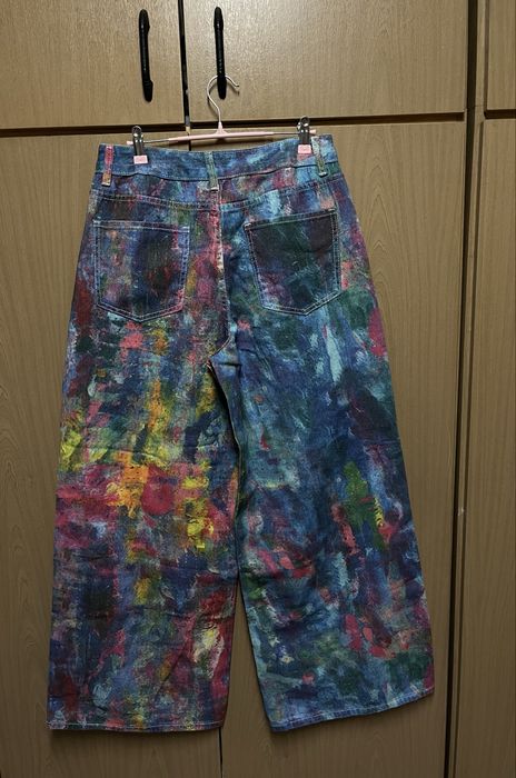 Дамски многоцветни дънки