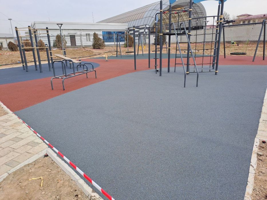 Укладка резинового покрытия любой сложности Резина коплама ОПТОМ