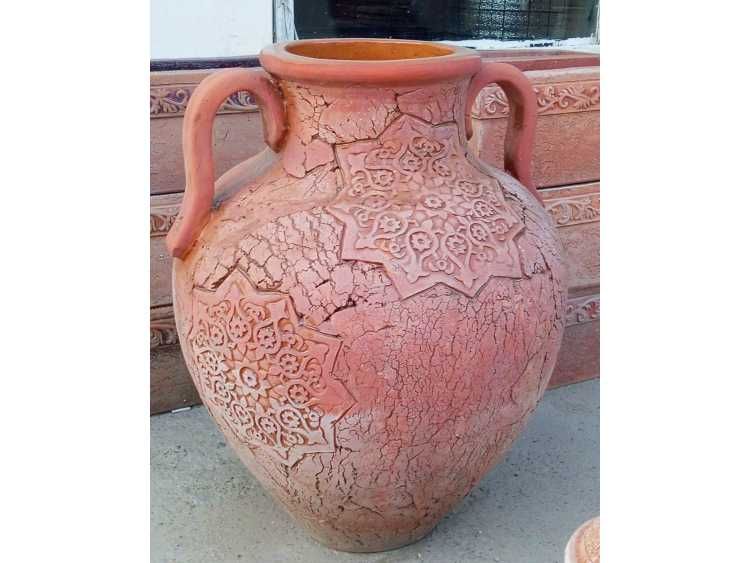 Круглая керамическая ваза в скандинавском стиле