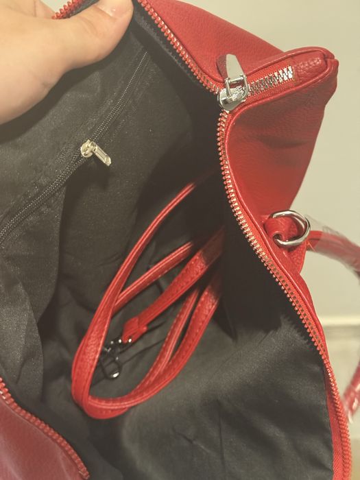 Geanta Chrome Hearts Red Leather Vintage Handbag
